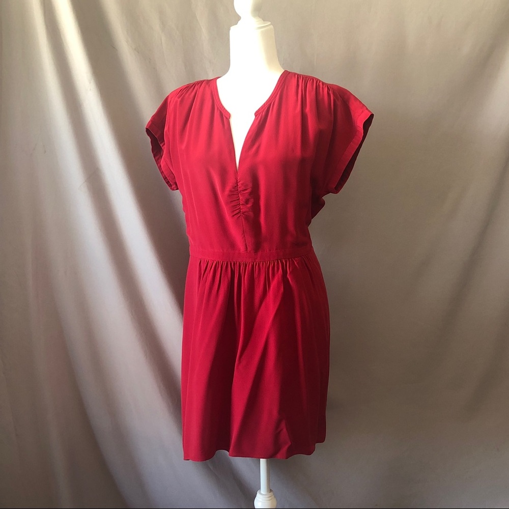 Madewell Short Sleeve Red Dress